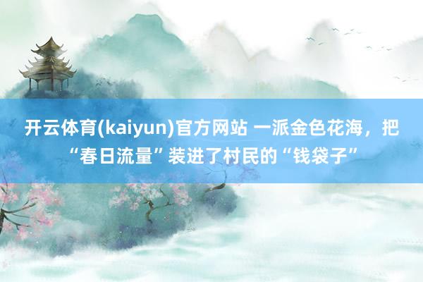 开云体育(kaiyun)官方网站 一派金色花海，把“春日流量”装进了村民的“钱袋子”