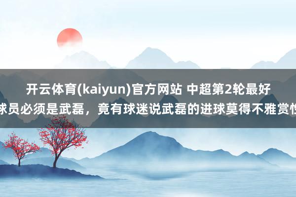 开云体育(kaiyun)官方网站 中超第2轮最好球员必须是武磊，竟有球迷说武磊的进球莫得不雅赏性