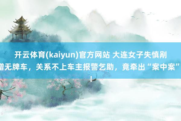 开云体育(kaiyun)官方网站 大连女子失慎剐蹭无牌车，关系不上车主报警乞助，竟牵出“案中案”！