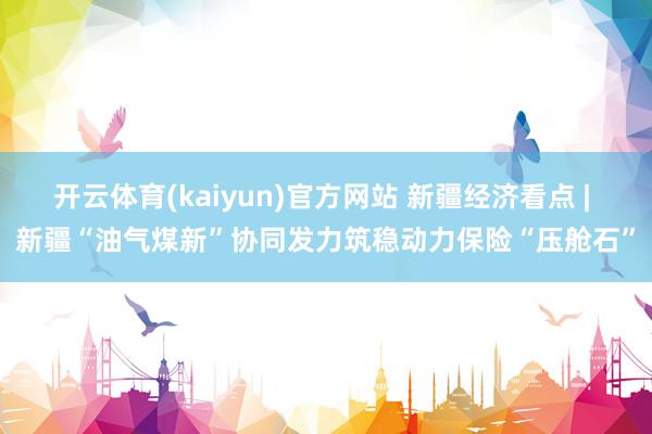 开云体育(kaiyun)官方网站 新疆经济看点 | 新疆“油气煤新”协同发力筑稳动力保险“压舱石”