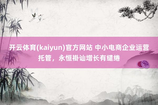 开云体育(kaiyun)官方网站 中小电商企业运营托管，永恒褂讪增长有缱绻