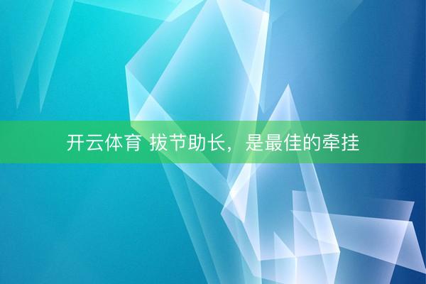 开云体育 拔节助长，是最佳的牵挂